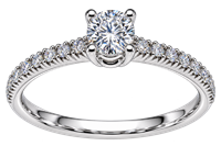Anello Donna in Oro bianco Diamante Vidali Gioielli ANOR-110-34